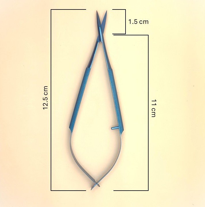 Titanium Micro scissors (bend head)