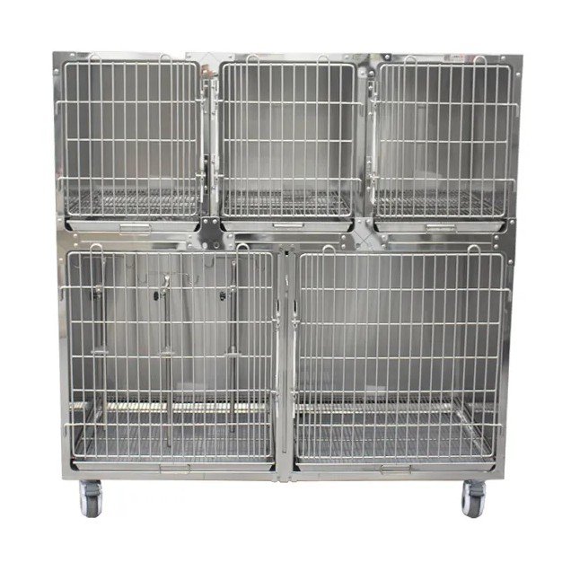 5 Doors Stainless Steel Pet Cage
